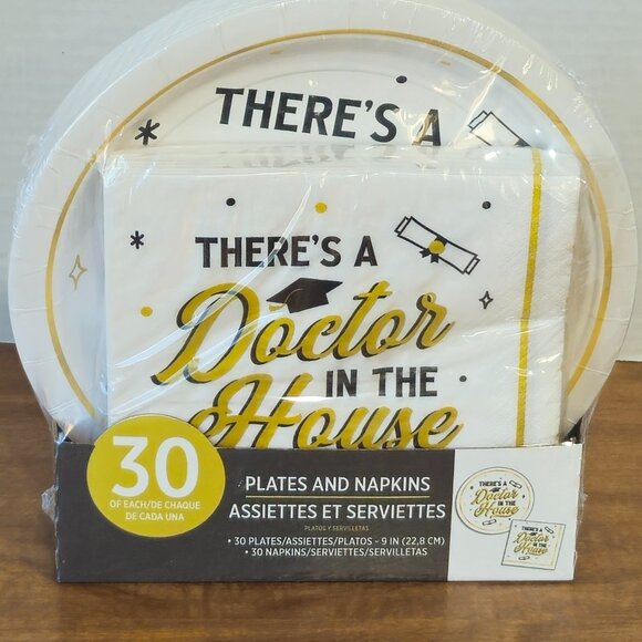Doctor Graduation Tablewear - Picture 1 of 4